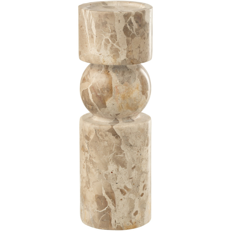 Grand Chandelier moderne chic Hauteur 30 cm en Marbre Beige Calysso J-Line - 1