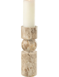 Grand Chandelier moderne chic Hauteur 30 cm en Marbre Beige Calysso - 2