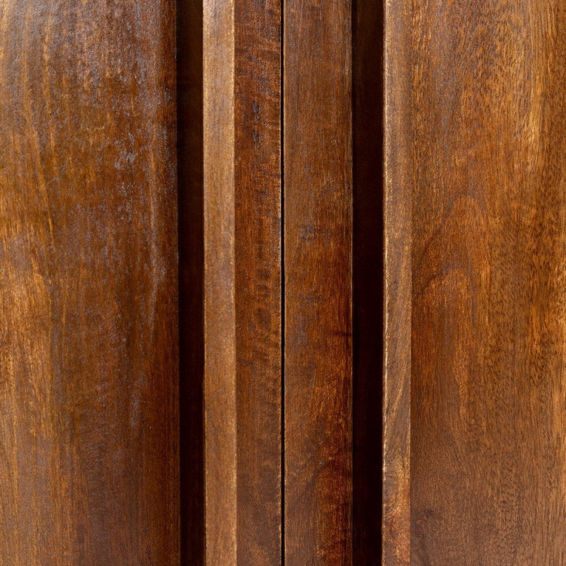 Grand Buffet mid-century moderne Bas 2 portes 3 tiroirs en Bois de manguier Marron Garrel - 7