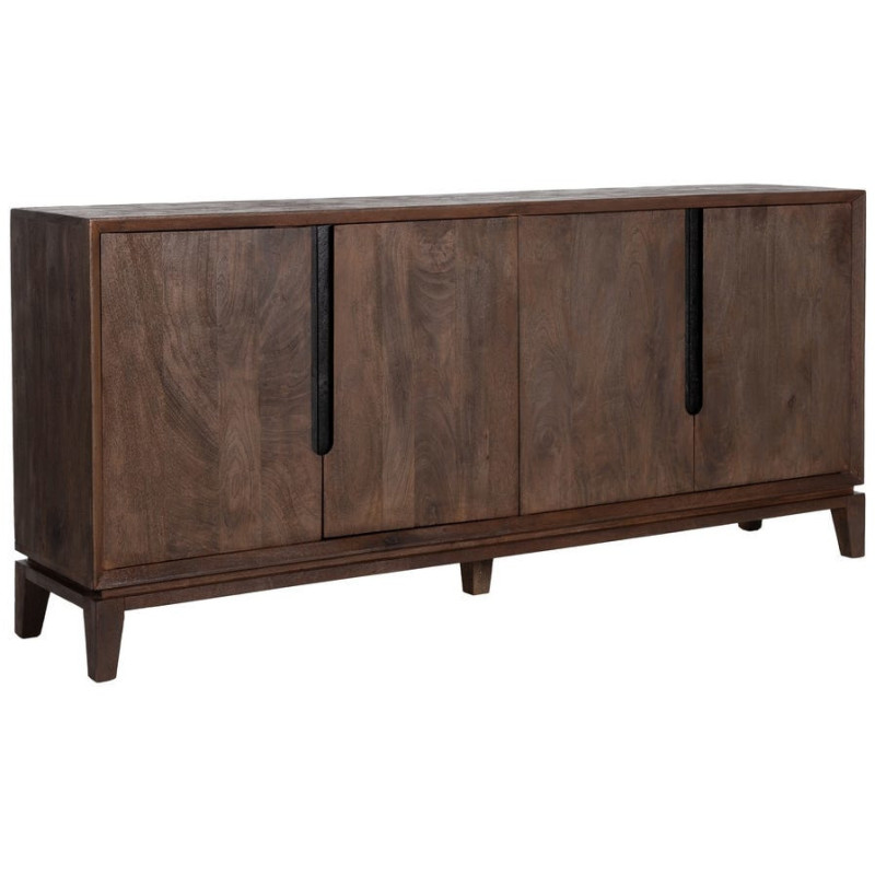 Grand Buffet enfilade moderne Bas 4 portes en Bois de manguier Marron Kilian - 1