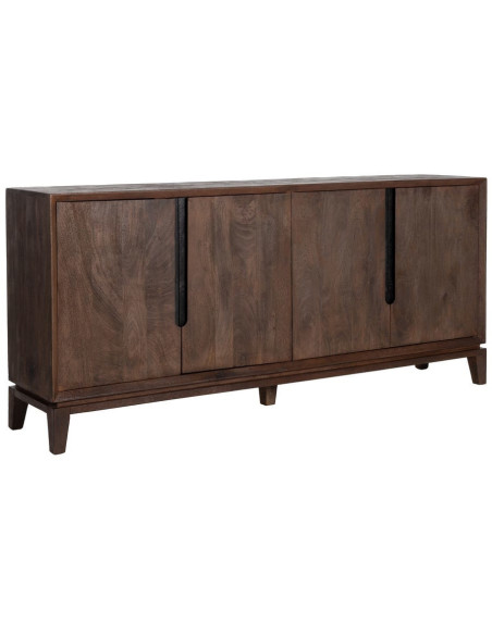 Grand Buffet enfilade moderne Bas 4 portes en Bois de manguier Marron Kilian - 1