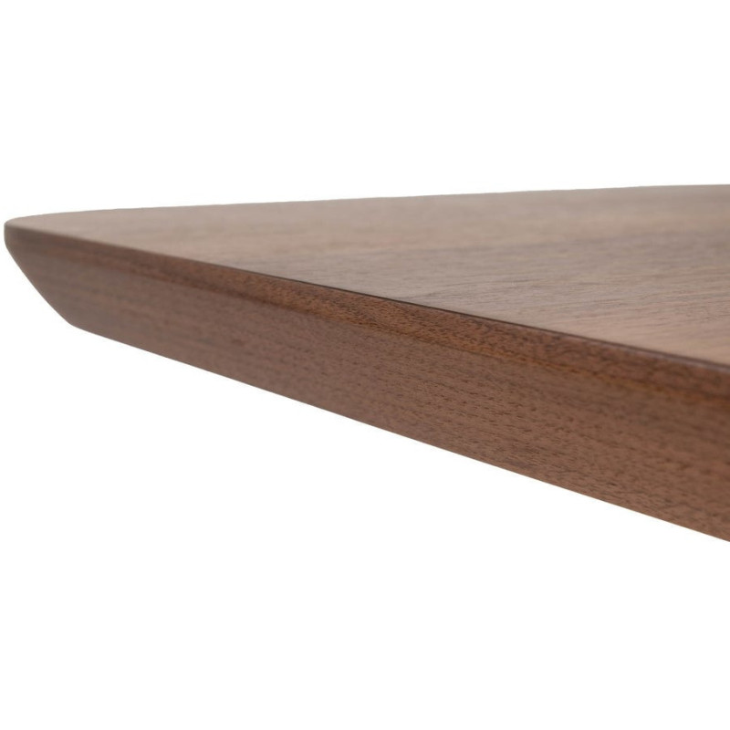 Table à manger moderne chic Rectangulaire 8 personnes en Bois MDF Marron Métal Noir Taraz - 5