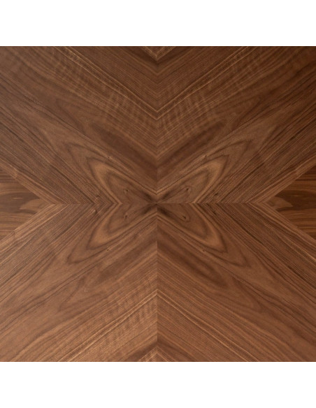 Table à manger moderne chic Rectangulaire 8 personnes en Bois MDF Marron Métal Noir Taraz - 8