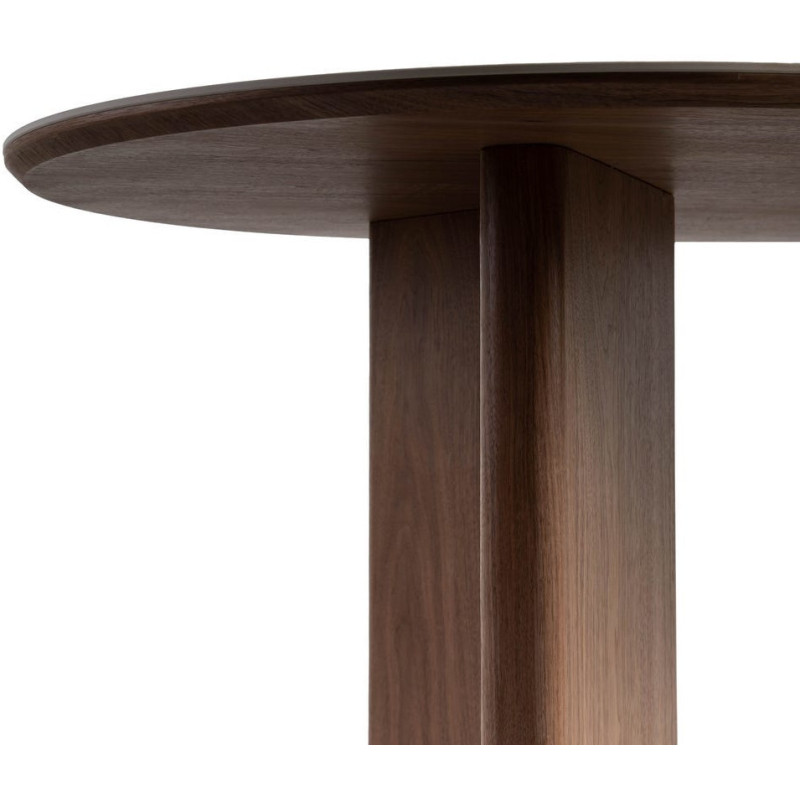 Table à manger moderne chic Ovale 6 personnes en Bois MDF Marron Céramique Blanc Effet marbre Leiza - 4