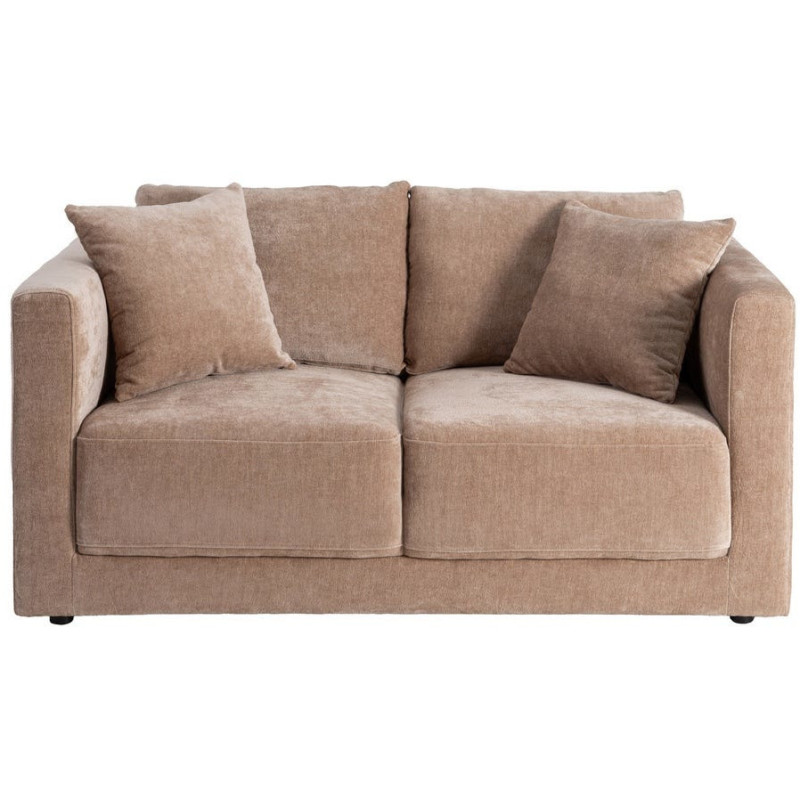 Canapé moderne chic 2 places en Tissu Taupe vieilli Bois Gorm - 3