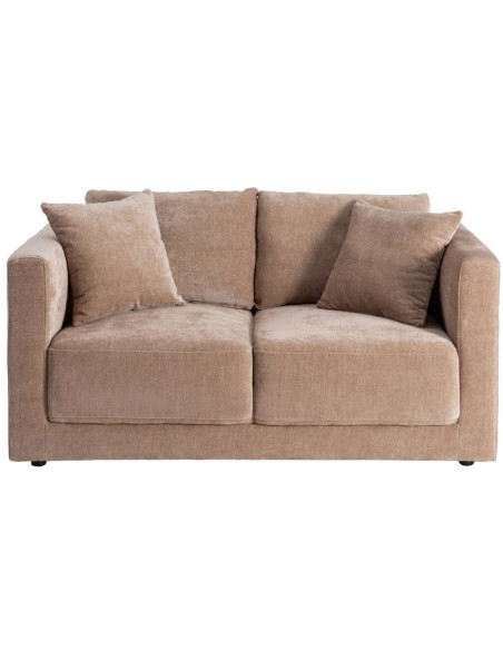 Canapé moderne chic 2 places en Tissu Taupe vieilli Bois Gorm - 3