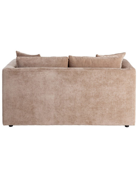Canapé moderne chic 2 places en Tissu Taupe vieilli Bois Gorm - 4