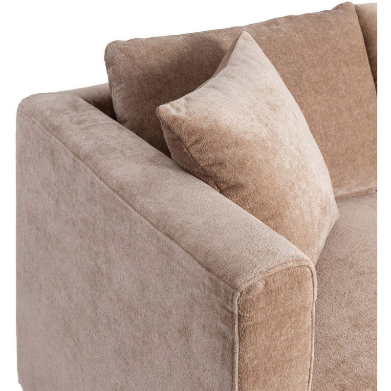 Canapé moderne chic 2 places en Tissu Taupe vieilli Bois Gorm - 5