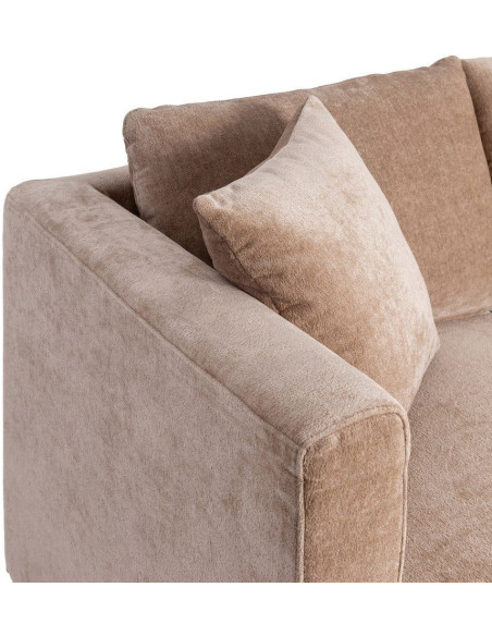Canapé moderne chic 2 places en Tissu Taupe vieilli Bois Gorm - 5
