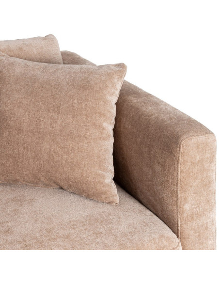 Canapé moderne chic 2 places en Tissu Taupe vieilli Bois Gorm - 6