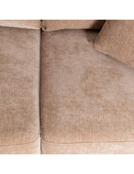 Canapé moderne chic 2 places en Tissu Taupe vieilli Bois Gorm - 7