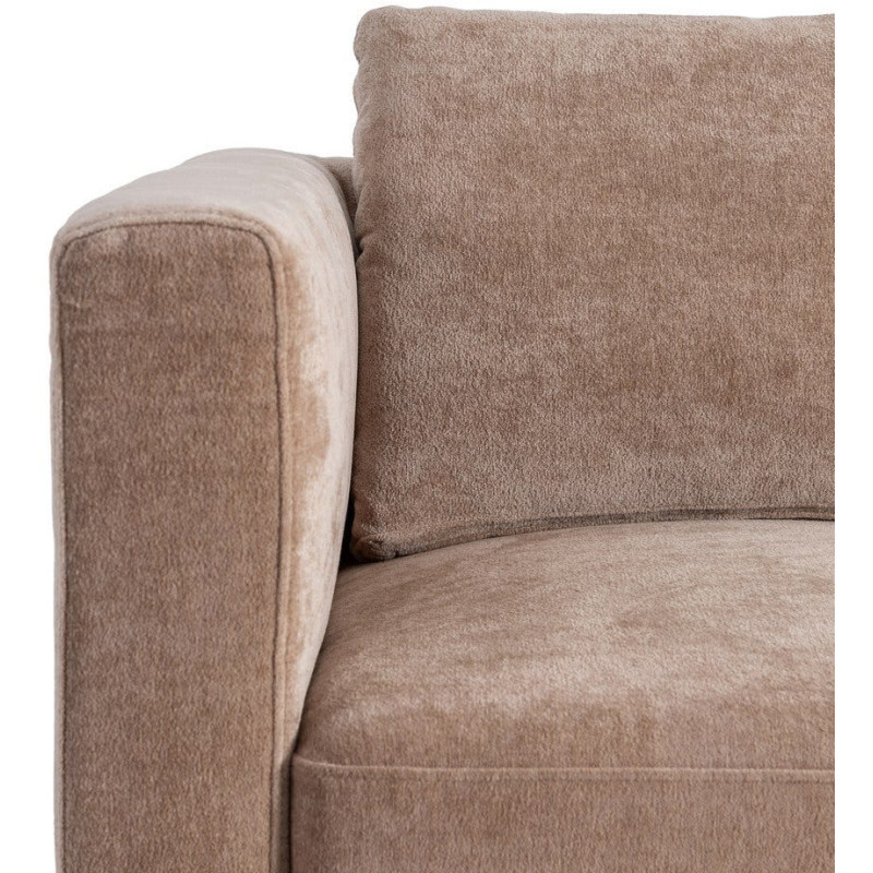 Canapé moderne chic 2 places en Tissu Taupe vieilli Bois Gorm - 9