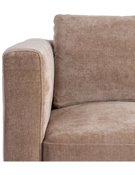 Canapé moderne chic 2 places en Tissu Taupe vieilli Bois Gorm - 9