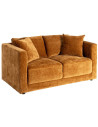 Canapé moderne chic 2 places en Tissu Jaune ocre Bois Gorm - 1