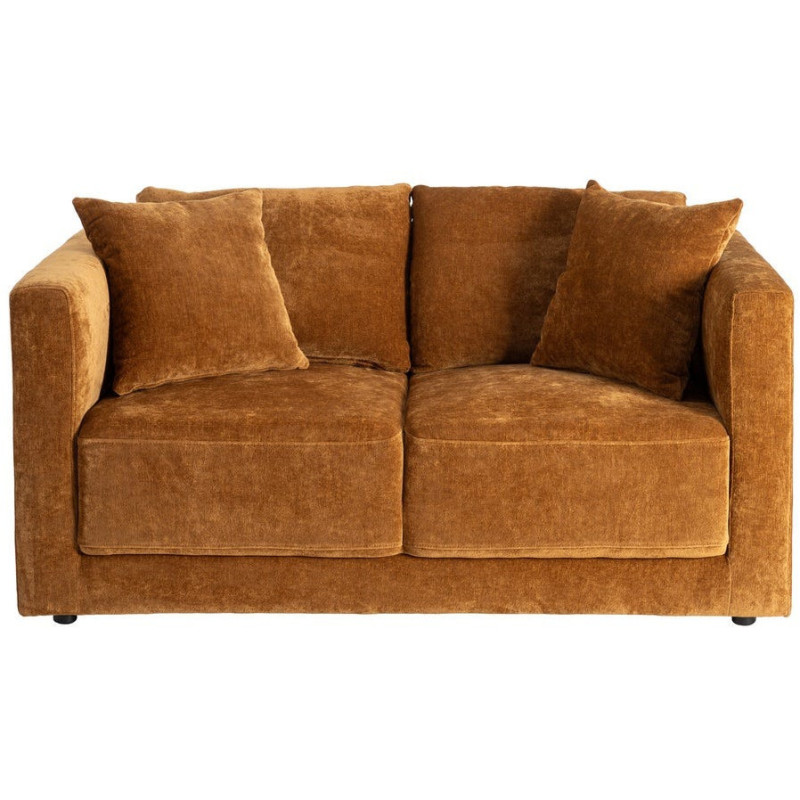 Canapé moderne chic 2 places en Tissu Jaune ocre Bois Gorm - 3