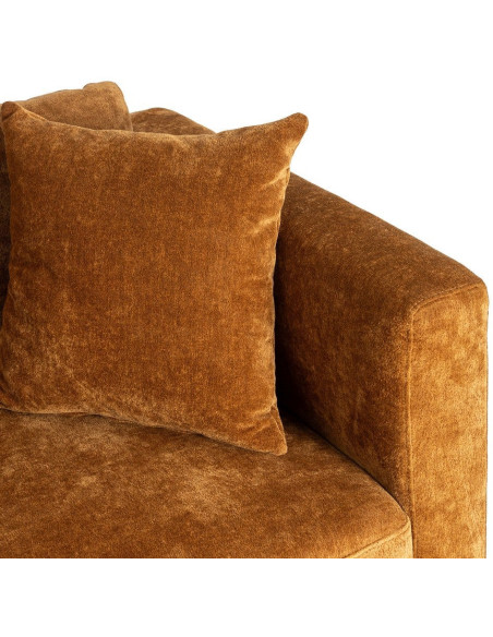 Canapé moderne chic 2 places en Tissu Jaune ocre Bois Gorm - 6