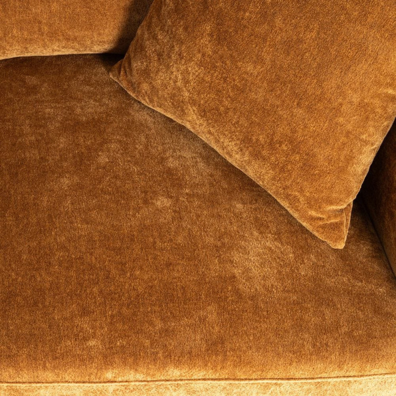 Canapé moderne chic 2 places en Tissu Jaune ocre Bois Gorm - 7