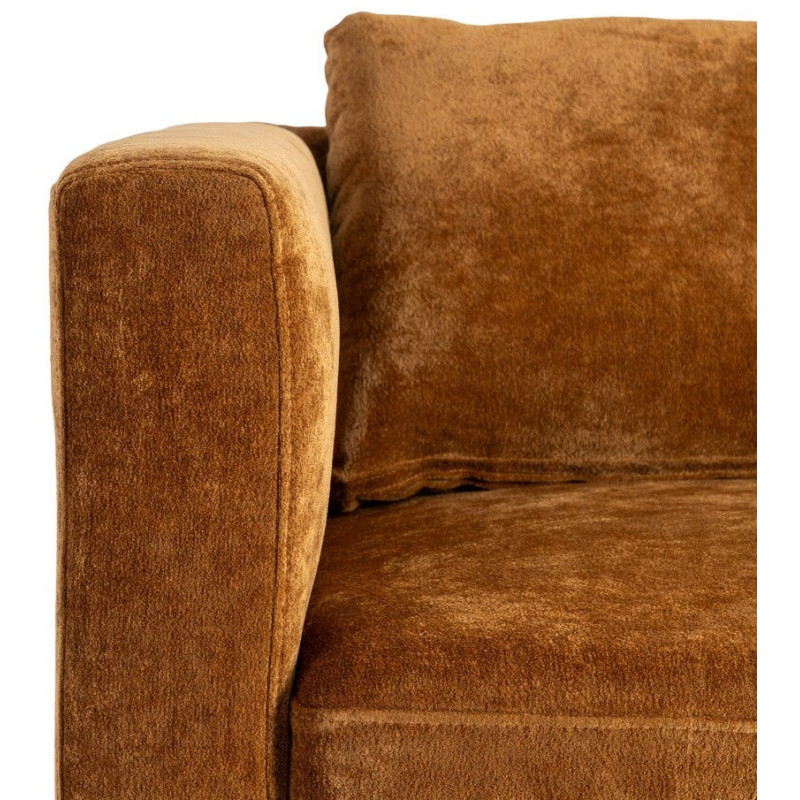 Canapé moderne chic 2 places en Tissu Jaune ocre Bois Gorm - 9