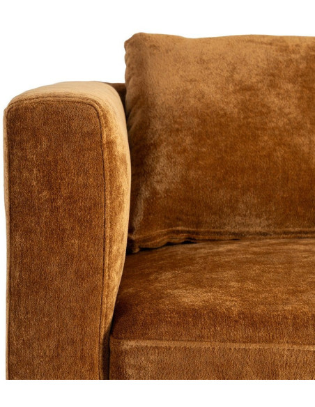 Canapé moderne chic 2 places en Tissu Jaune ocre Bois Gorm - 9
