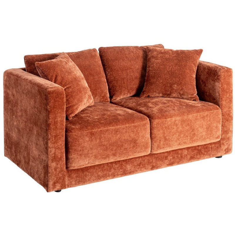 Canapé moderne chic 2 places en Tissu Terracotta Bois Gorm - 1