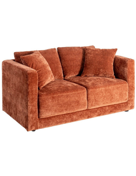 Canapé moderne chic 2 places en Tissu Terracotta Bois Gorm - 1