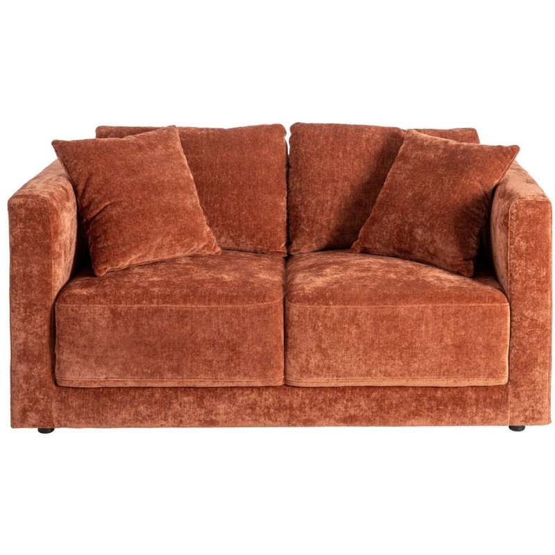 Canapé moderne chic 2 places en Tissu Terracotta Bois Gorm - 3