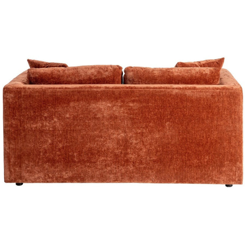 Canapé moderne chic 2 places en Tissu Terracotta Bois Gorm - 4