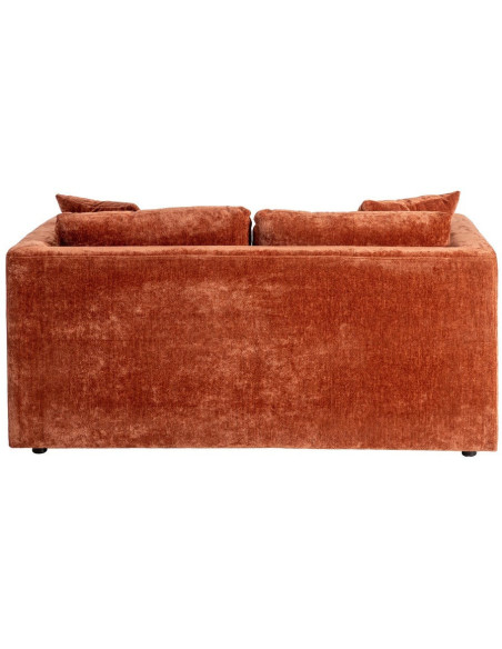 Canapé moderne chic 2 places en Tissu Terracotta Bois Gorm - 4