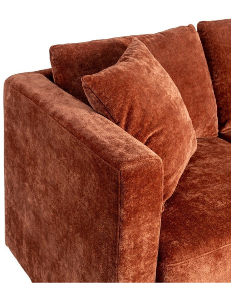 Canapé moderne chic 2 places en Tissu Terracotta Bois Gorm - 5