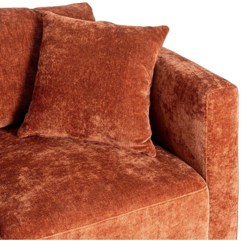 Canapé moderne chic 2 places en Tissu Terracotta Bois Gorm - 6