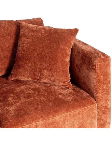 Canapé moderne chic 2 places en Tissu Terracotta Bois Gorm - 6