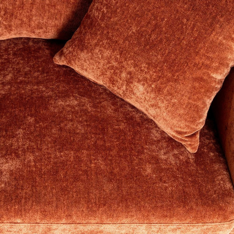Canapé moderne chic 2 places en Tissu Terracotta Bois Gorm - 7