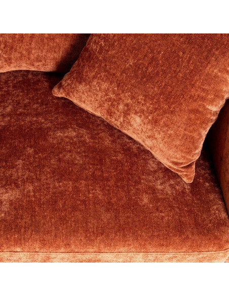 Canapé moderne chic 2 places en Tissu Terracotta Bois Gorm - 7