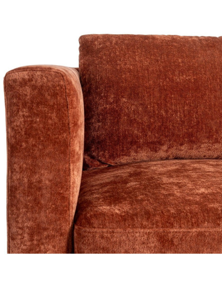 Canapé moderne chic 2 places en Tissu Terracotta Bois Gorm - 9
