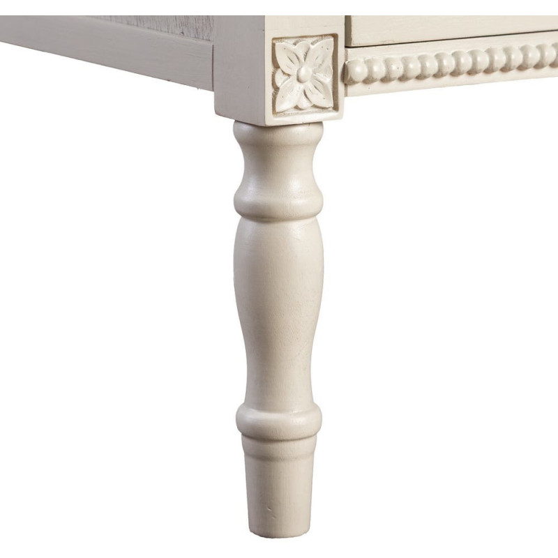 Commode 6 tiroirs gris clair pin et MDF 75x33x75 cm Nava Ixia - 4