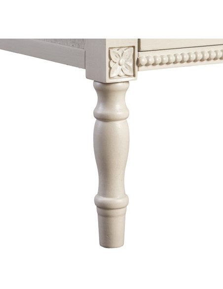 Commode 6 tiroirs gris clair pin et MDF 75x33x75 cm Nava Ixia - 4