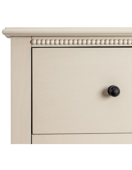Commode 6 tiroirs gris clair pin et MDF 75x33x75 cm Nava Ixia - 5