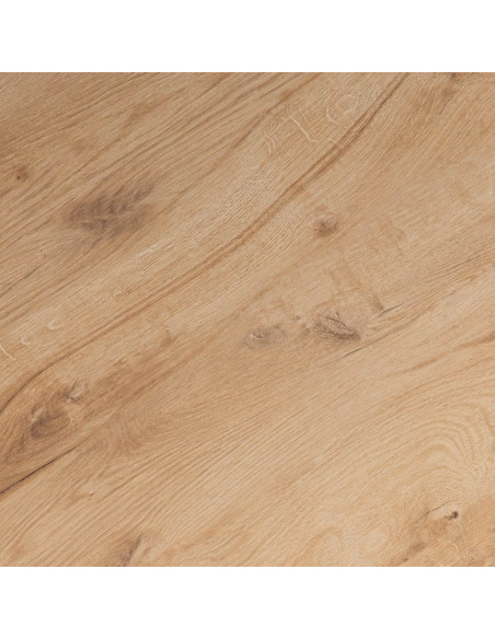 Table bistrot moderne Ronde 3 personnes en Métal Noir Bois MDF Naturel Alaro - 4