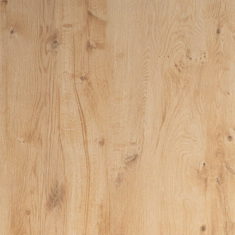 Table bistrot moderne Carrée 4 personnes en Métal Noir Bois MDF Naturel Alaro - 4