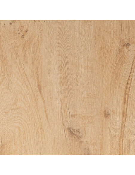 Table bistrot moderne Carrée 4 personnes en Métal Noir Bois MDF Naturel Alaro - 5