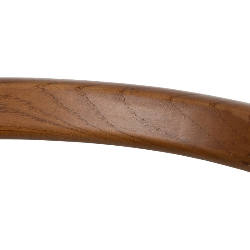 Fauteuil de table mid-century moderne en Bois d'orme Marron Polyuréthane Crème Nyora - 9