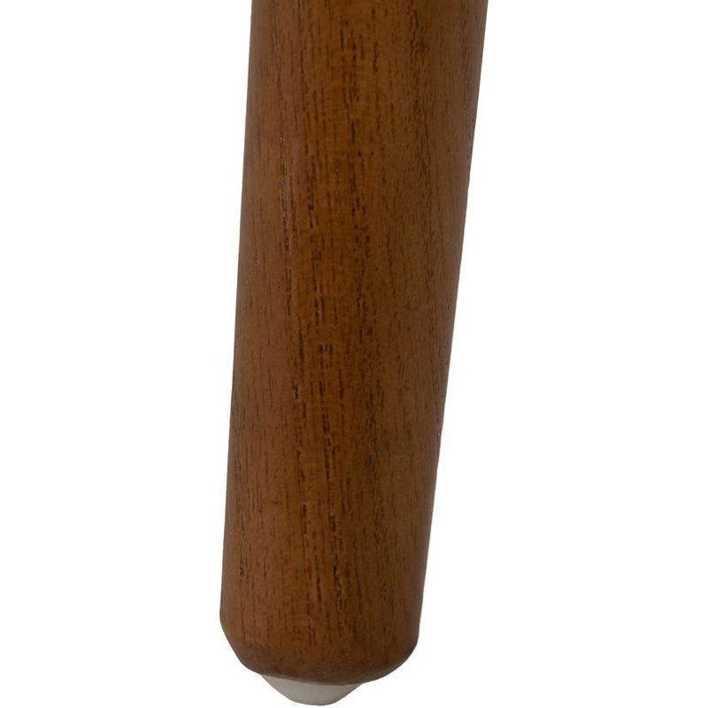 Fauteuil de table mid-century moderne en Bois d'orme Marron Polyuréthane Crème Nyora - 11