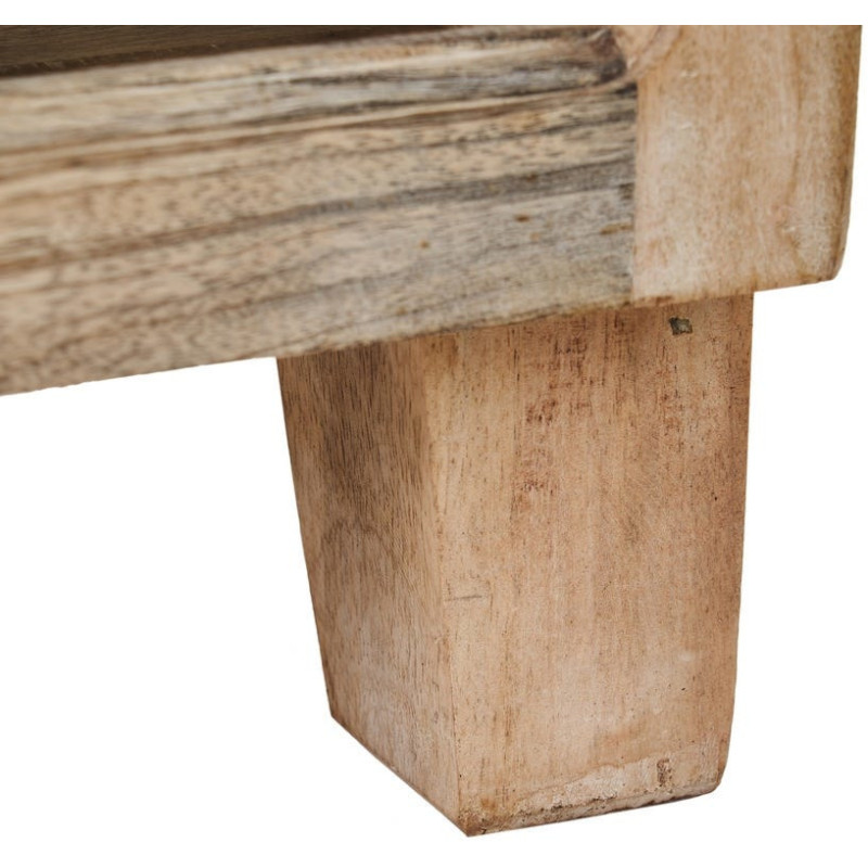 Buffet Vitrine rustique chic Haut 1 porte en Bois de manguier Naturel Verre Transparent Cala - 6