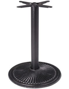 Pied de Table bistrot moderne Rond Hauteur 72 cm en Fonte Noir Mino - 1