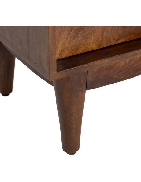 Grand Buffet mid-century moderne Haut 2 portes 2 étagères en Bois de manguier Marron Garrel - 4