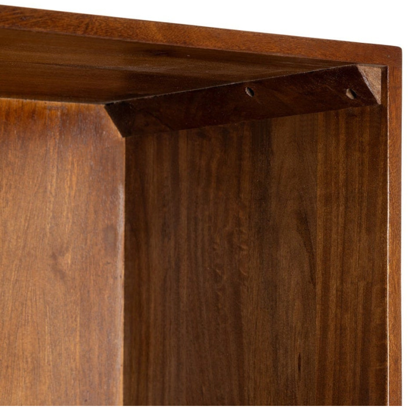 Grand Buffet mid-century moderne Haut 2 portes 2 étagères en Bois de manguier Marron Garrel - 6