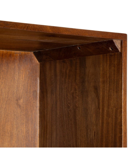 Grand Buffet mid-century moderne Haut 2 portes 2 étagères en Bois de manguier Marron Garrel - 6