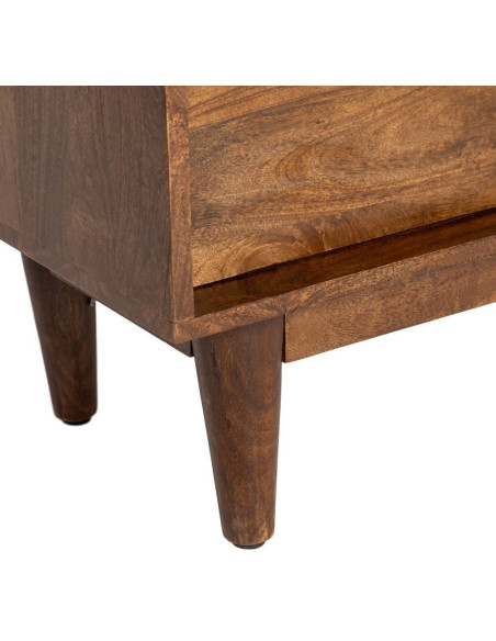 Commode mid-century moderne 3 tiroirs en Bois de manguier Marron Garrel - 3