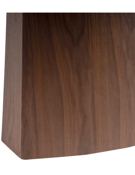 Table à manger moderne chic Ovale 6 personnes en Bois MDF Marron Céramique Blanc Effet marbre Ezka - 4