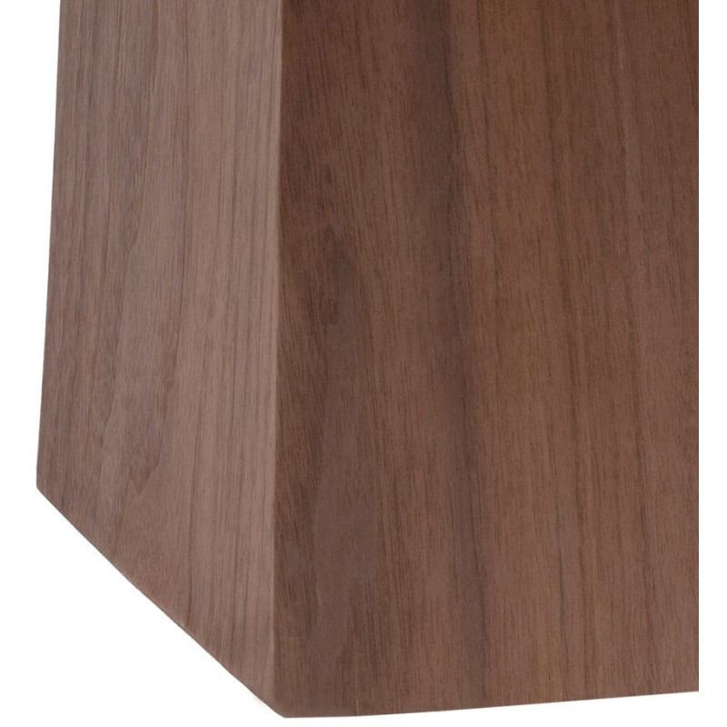 Table à manger moderne chic Ovale 6 personnes en Bois MDF Marron Céramique Blanc Effet marbre Ezka - 9